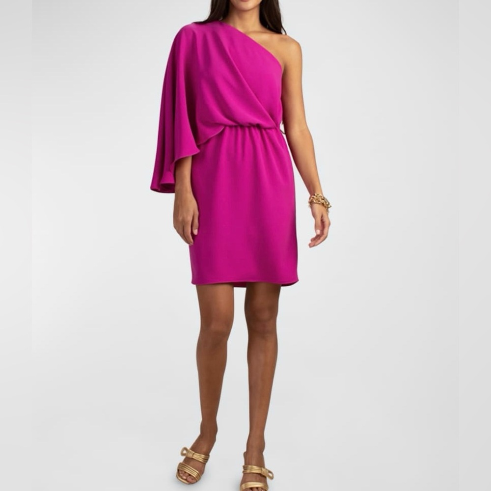 trina turk asymmetrical dress Amal Dress, 6 / Purple ED-039 shoulder dress¬†is versatile Size:XLarge A-Line Wedding Dresses &